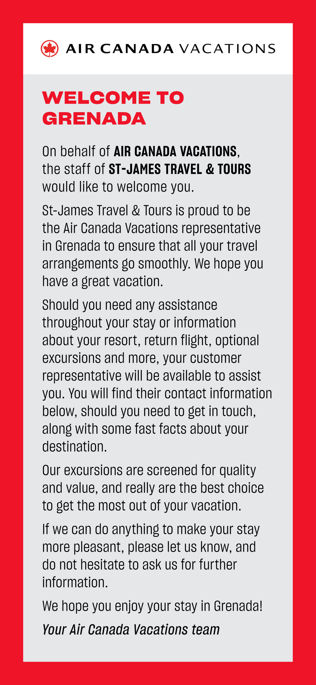 Air Canada Vacations Grenada Guide Page 23 Created