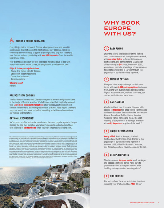 Air Canada Vacations Air Canada Vacations_Europe_Toolkit_202223_EN