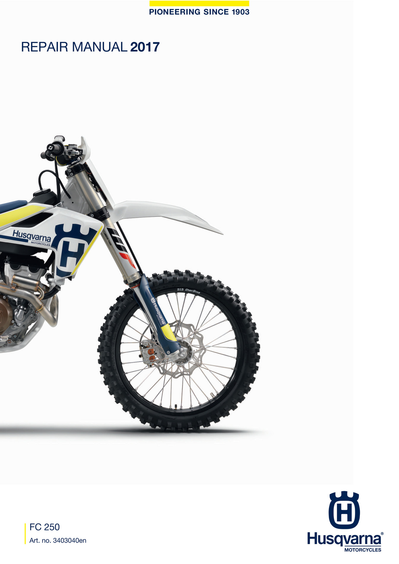 2015 HUSQVARNA FC 250 SERVICE MANUAL visual data 2