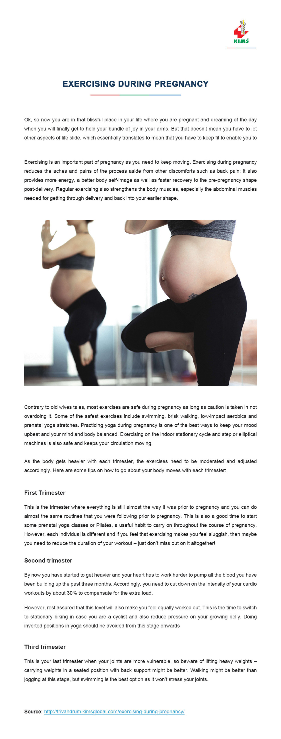 Trivandrum Kimsglobal Com Exercising During Pregnancy