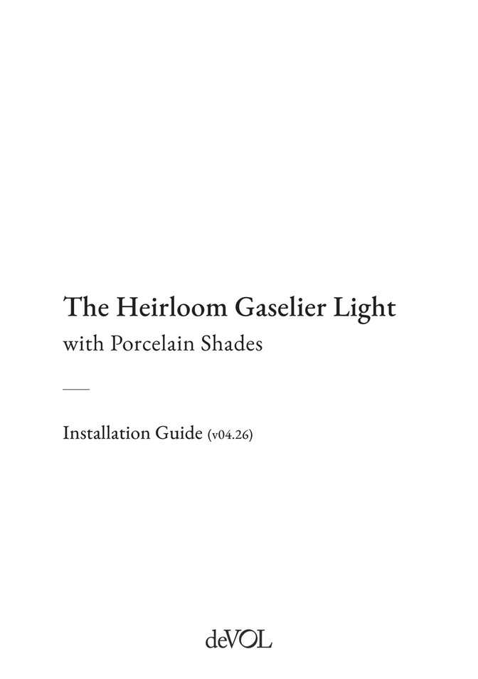 deVOL Kitchens - The Heirloom Gaselier Light with Porcelain Shades - US ...