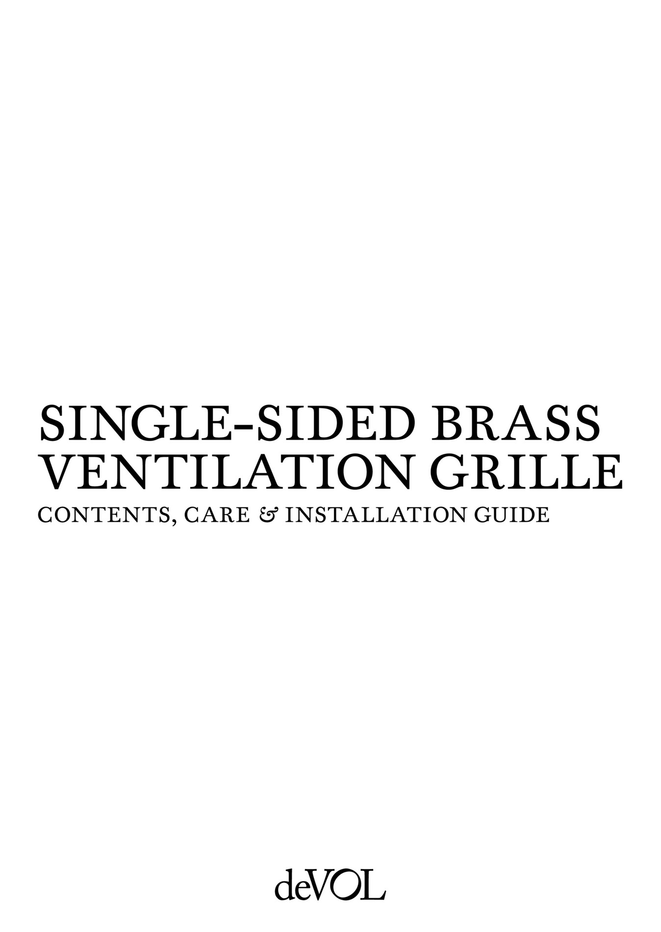 deVOL Kitchens - Single-sided Brass Ventilation Grille - Contents, Care ...