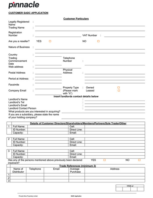 Pinnacle - Pinnacle SADC Applications - Page 1