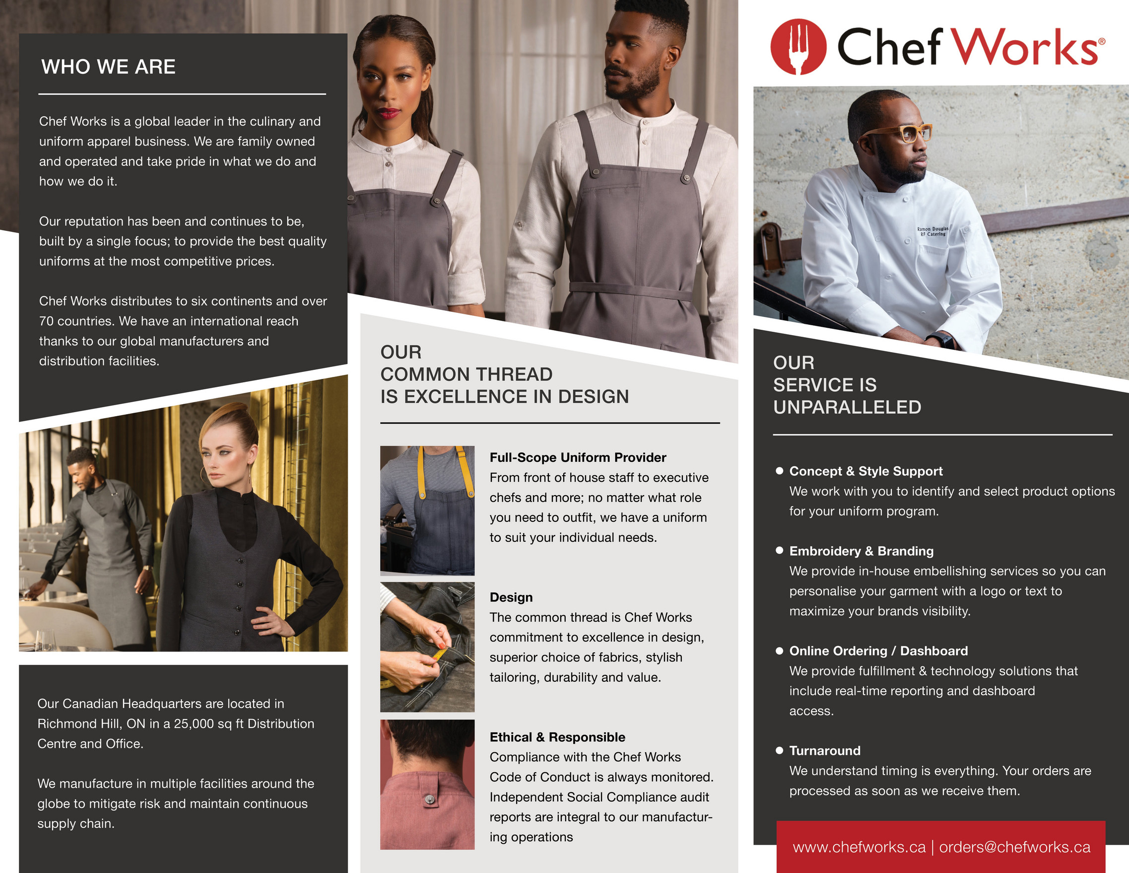 Chef deals works apparel