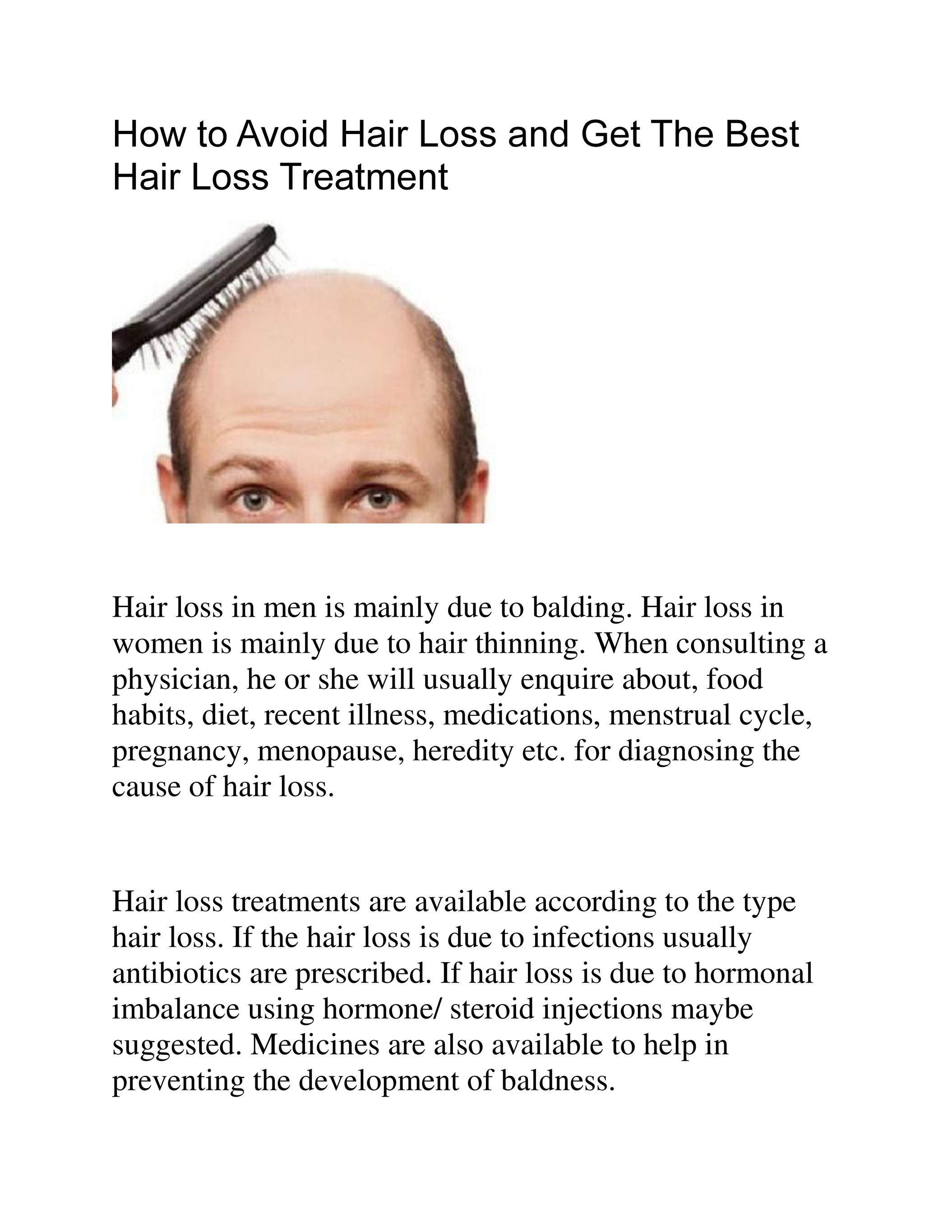 bestnaturalhairlos - How To Avoid Hair Loss and Get The best Hair Loss  Treatment - Page 1 - Created with 