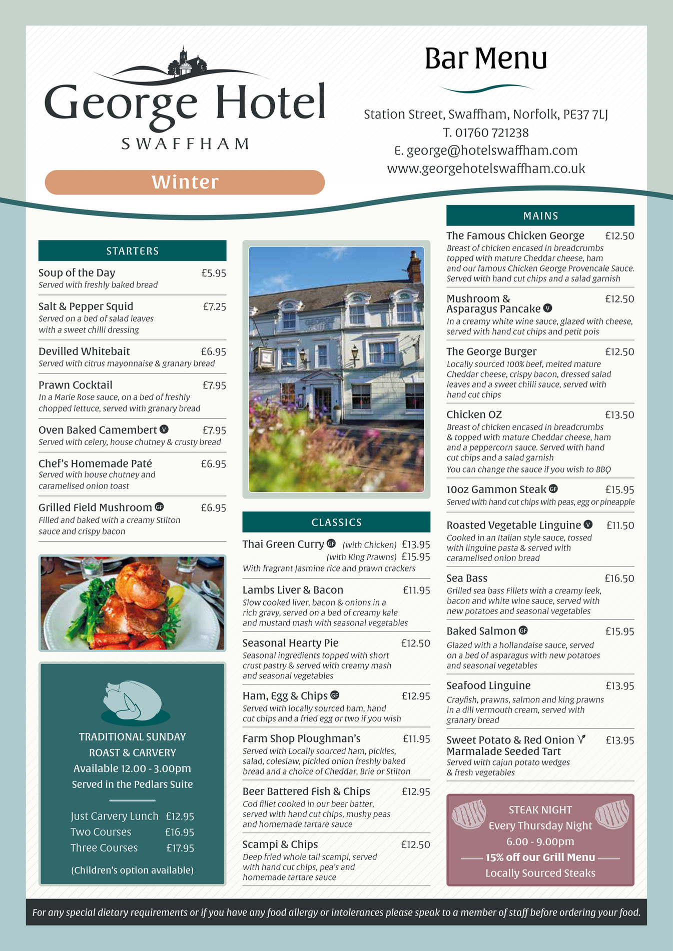 The UK Holiday Group - George Hotel Bar Menu 2022_01 - Page 1 - Created ...