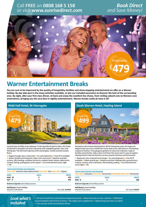 The UK Holiday Group - SunriseDirect 2023 Brochure - Page 6-7 - Created ...