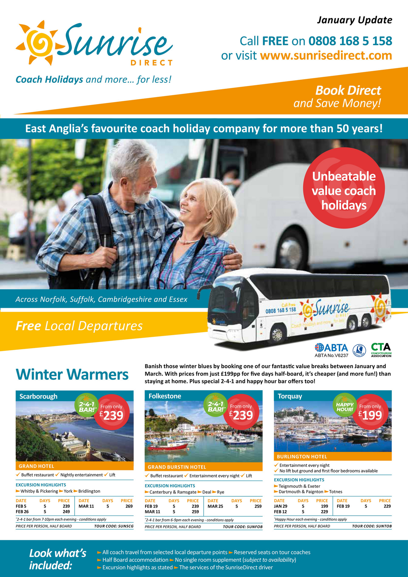 SunriseDirect coach holidays 2024 January Update Page 1 Created