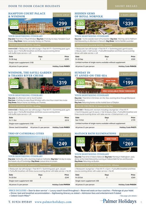 Palmer Coach Holidays Autumn & Festive Brochure 2024 Page 45 Created with