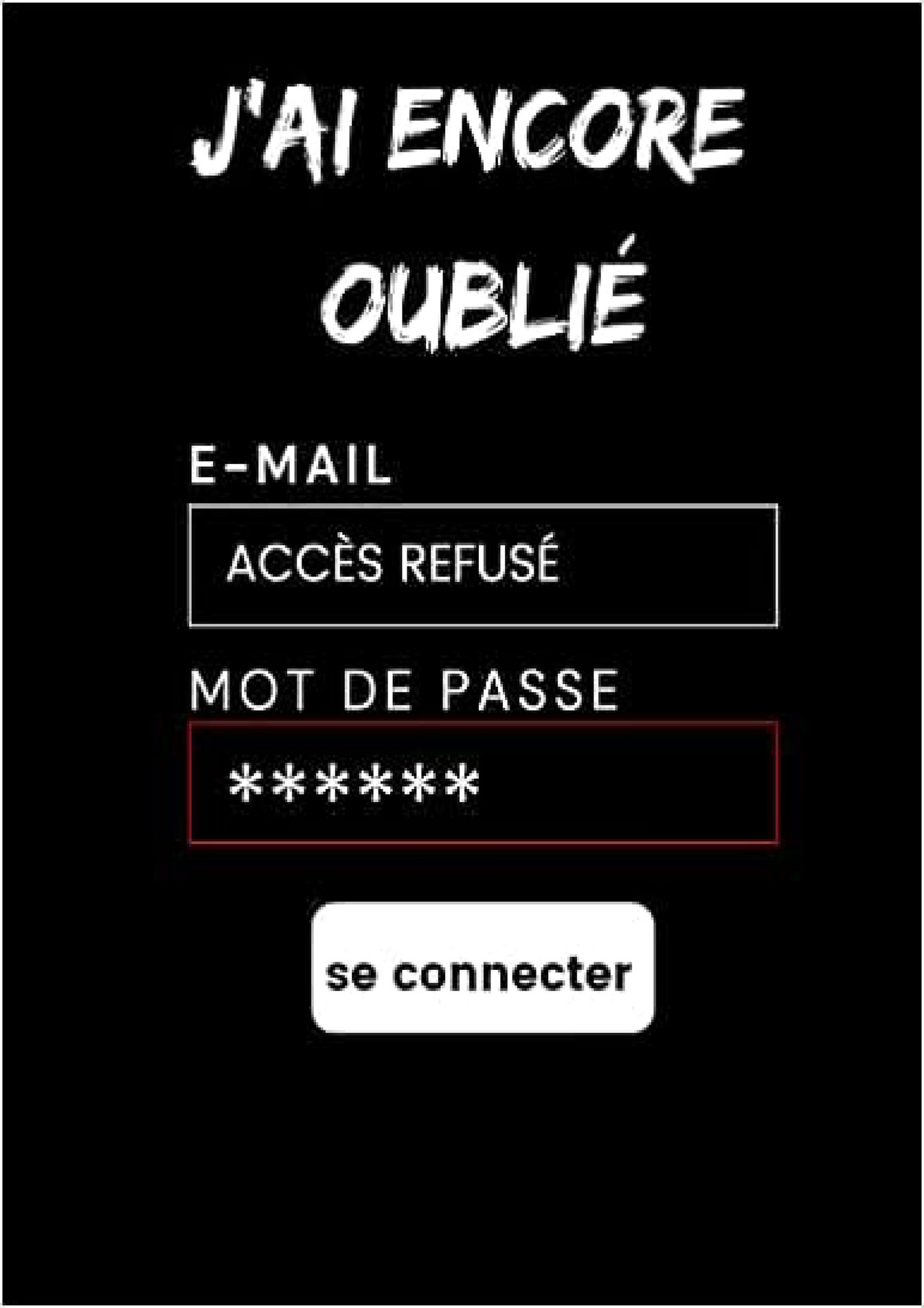 MOT DE PASSE OUBLI intelligence overview