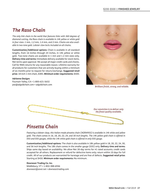 What Is A Raso Chain Pattern MJSA - Retail Link FL19_Online Version (1) - Page 26-27 - Created with ...