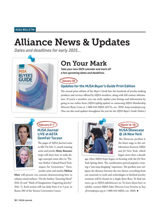 MJSA - MJSA Journal_January_Issue_012025 - Page 12-13 - Created with ...