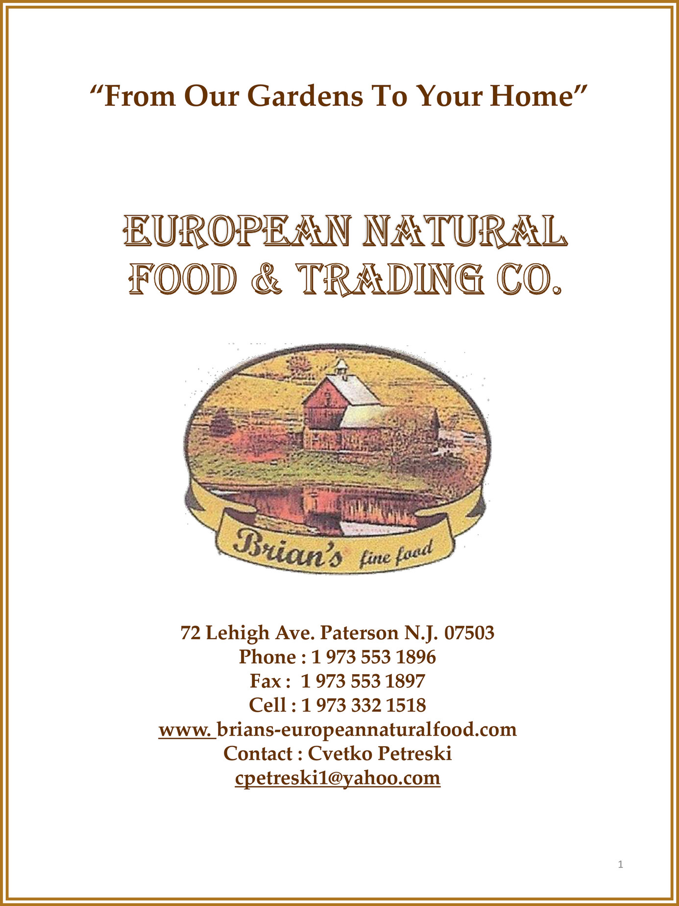 European Natural Food - Catalog 2021 - Page 1 - Created with Publitas.com