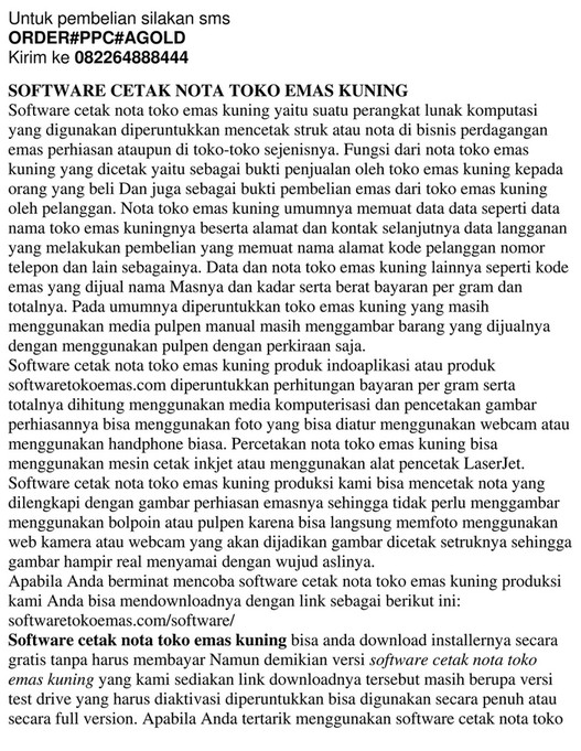 Software Cetak Nota