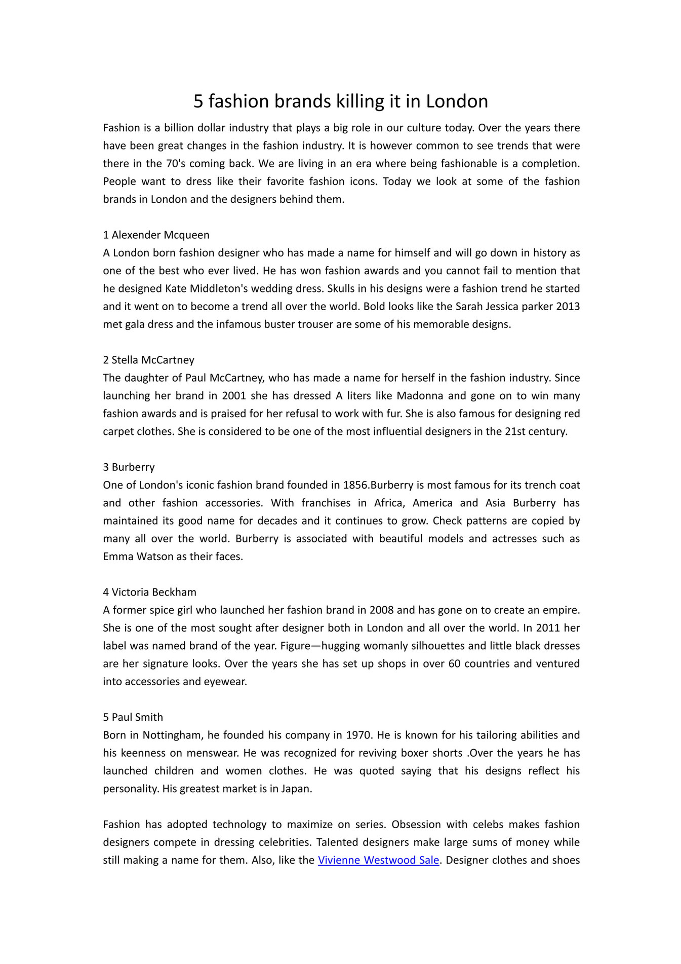 My publications 5 fashion brands killing it in London Page 1