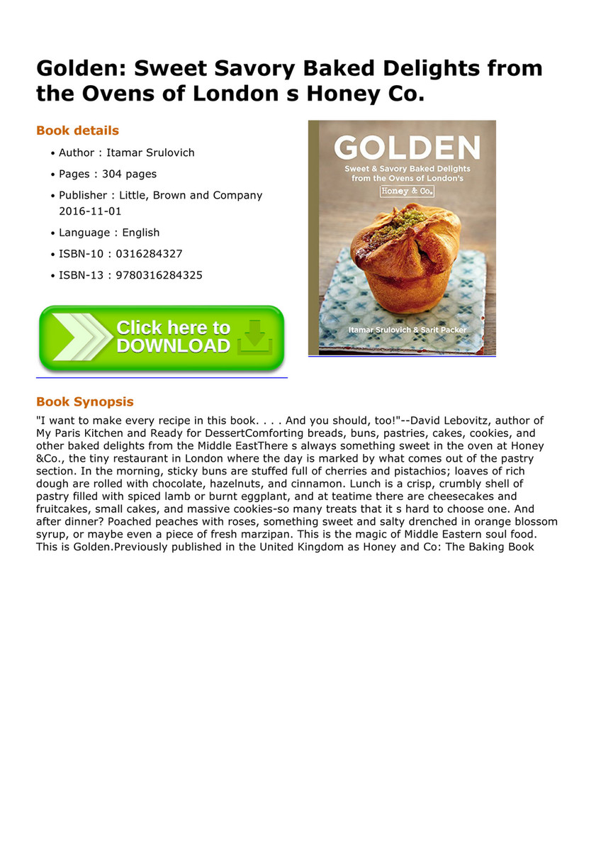 Ebook Golden Sweet Savory Baked Delights From The Ovens - 