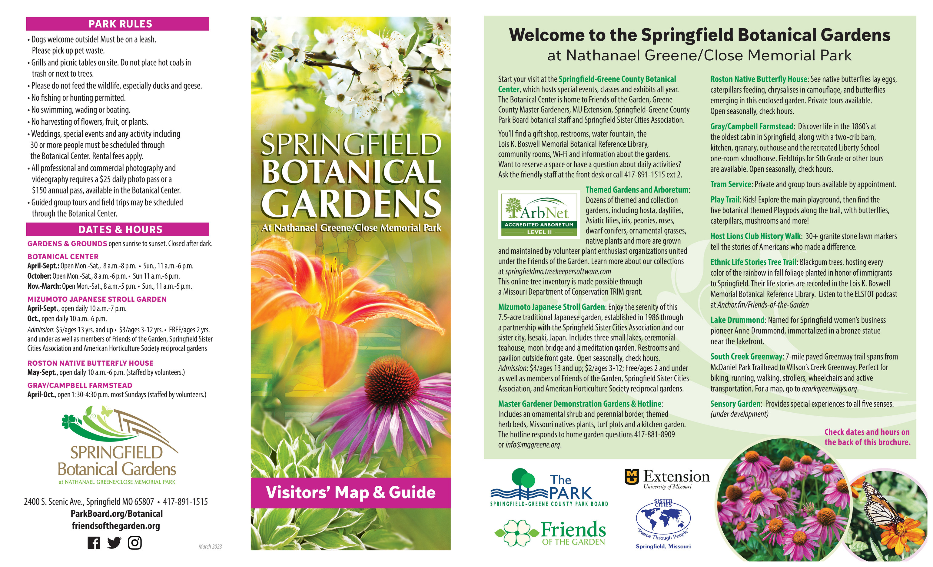 Springfield Botanical Gardens Map | Fasci Garden