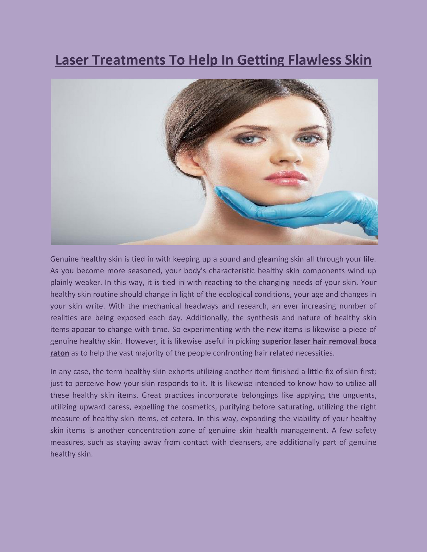 Four Seasons Laser Center Laser Treatments To Help In Getting