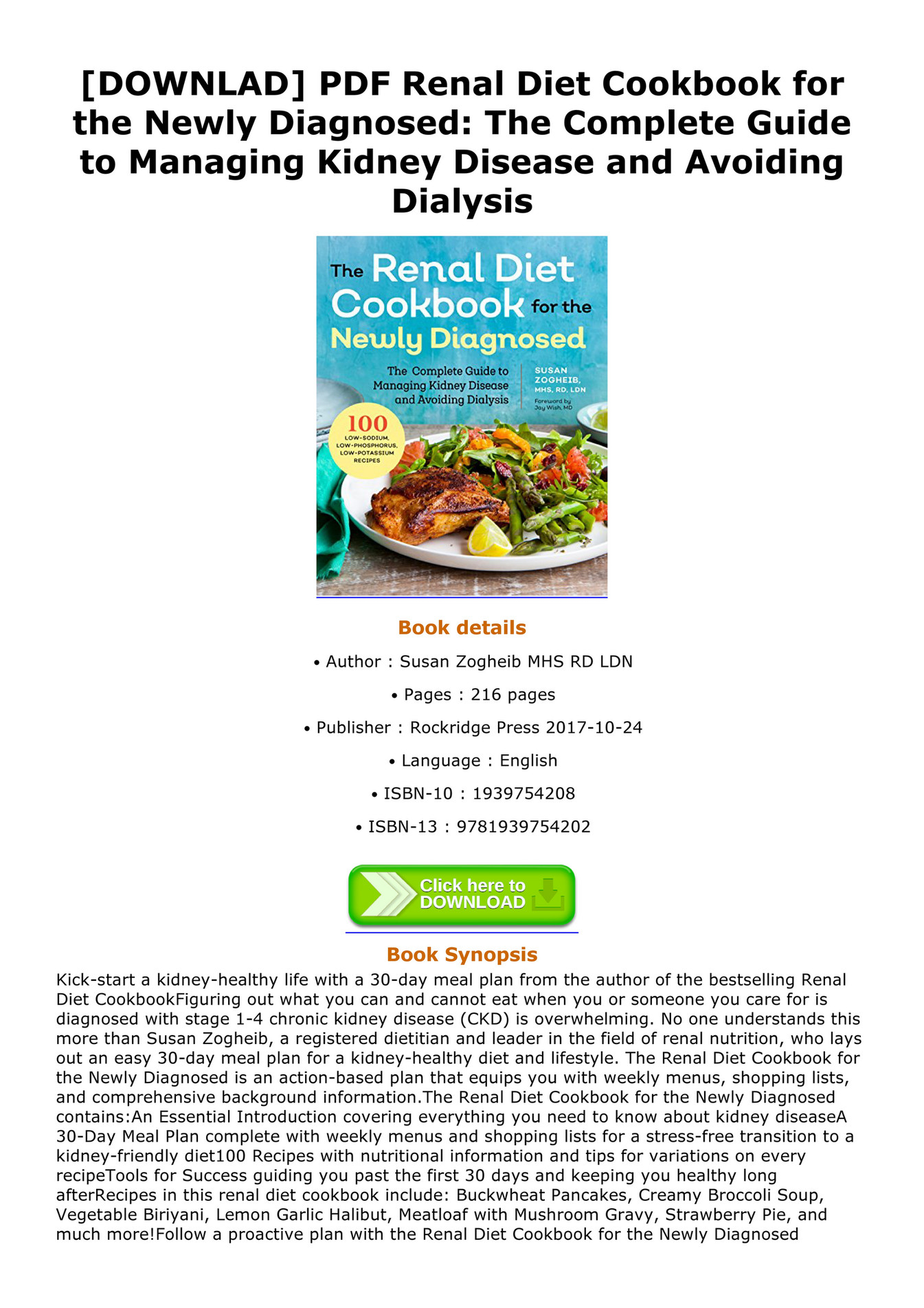 Dialysis Patient Diet Chart Pdf