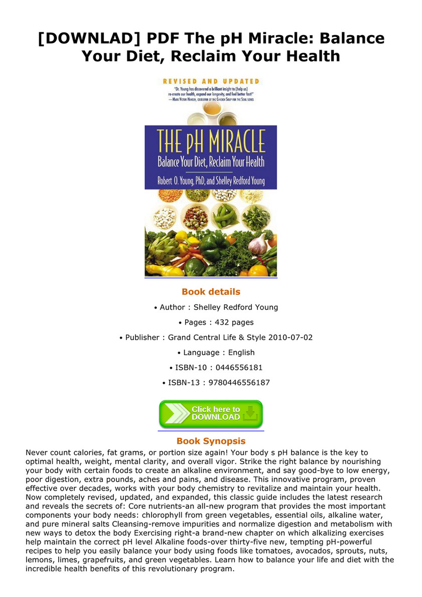 The Ph Balance Diet Pdf