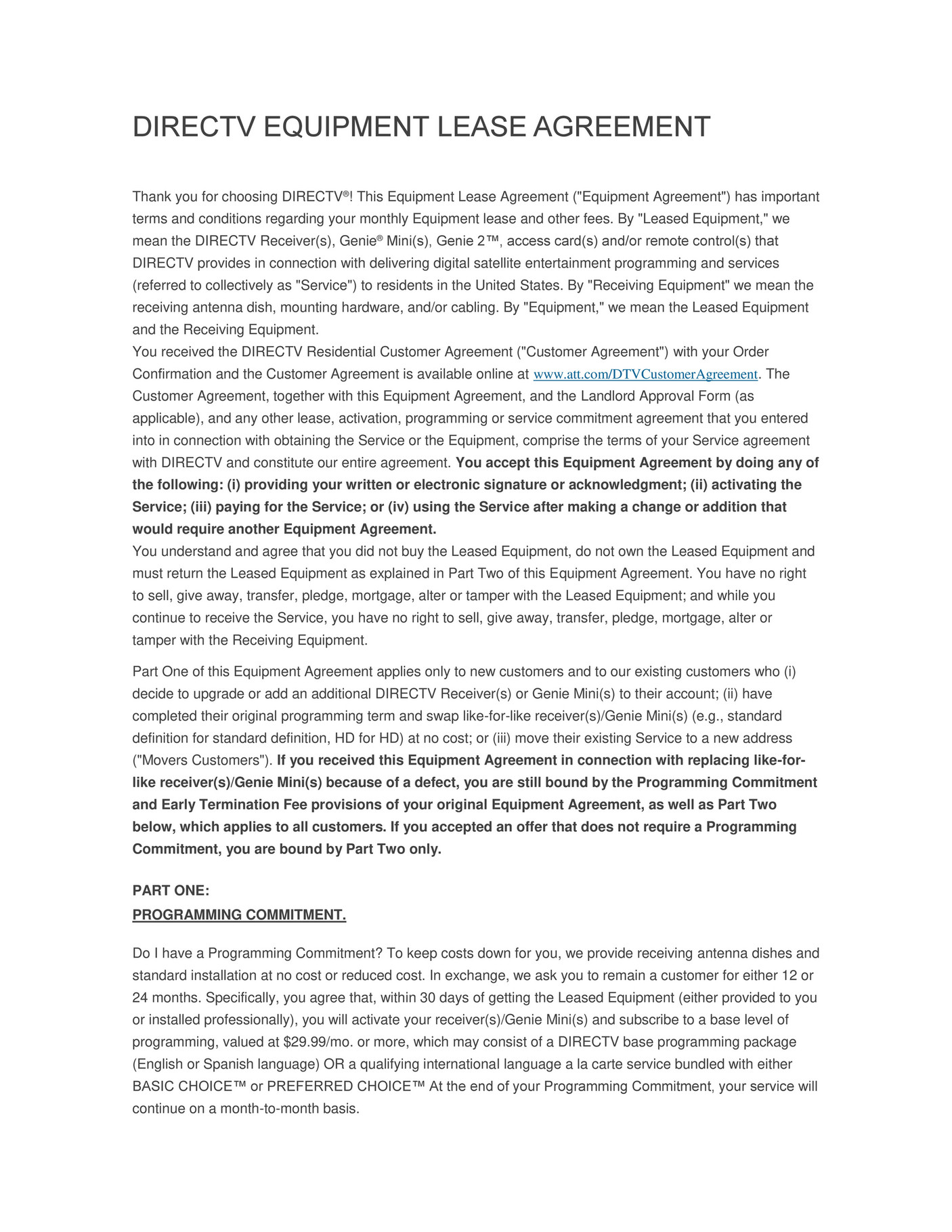 Netkaizen DIRECTV EQUIPMENT LEASE AGREEMENT Page 23 Created with