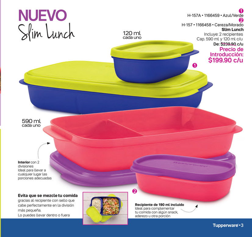 Tupper infantil con 2 compartimentos + cubierto, variedad de colores /  2211-tpo