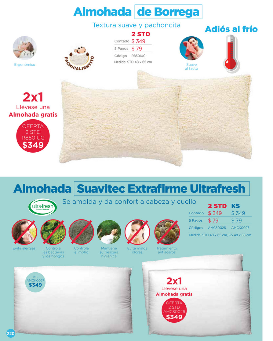 Almohadas 2x1 carrefour hot sale