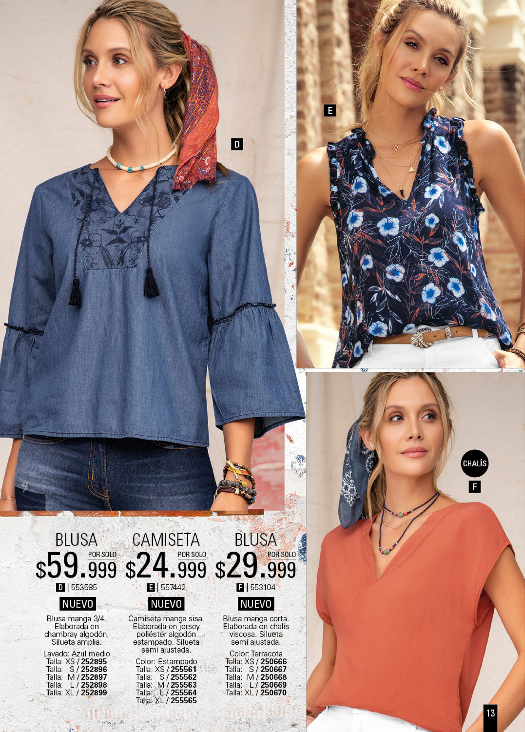 blusas talla m