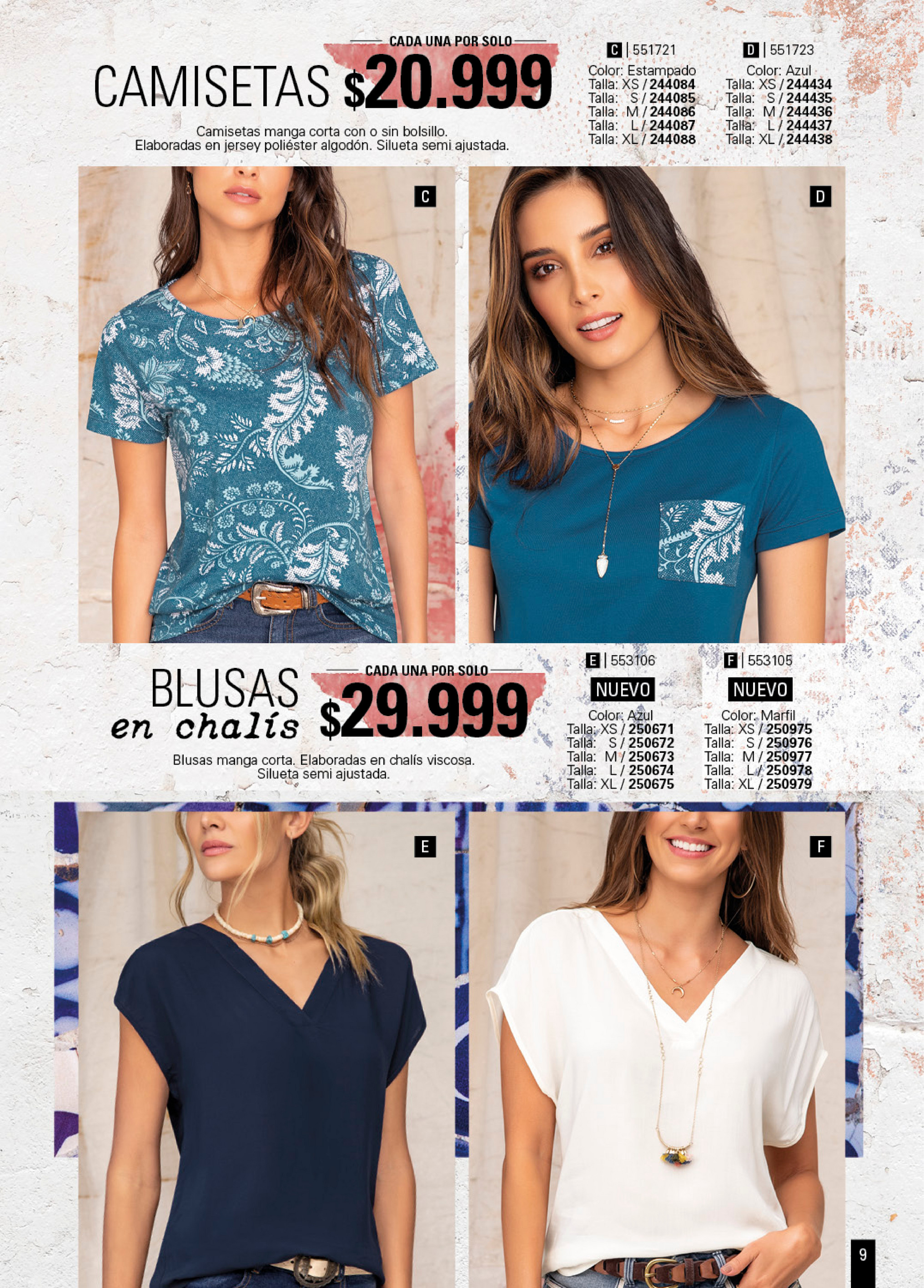 blusas talla m