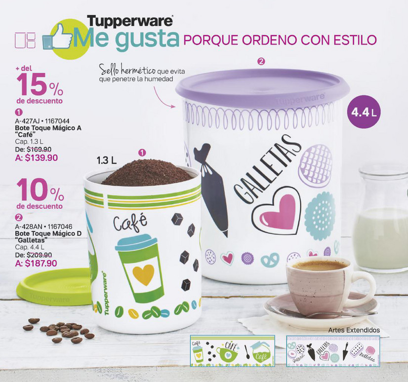 Bote Toque Magico Cafe 1 L Tupperware –