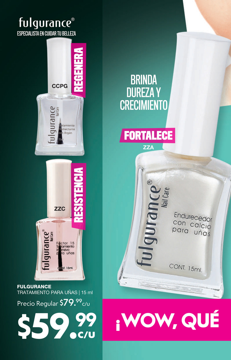 ENDURECEDOR DE UÑAS CON CALCIO fulgurance de FULLER brinda crecimiento y  dureza