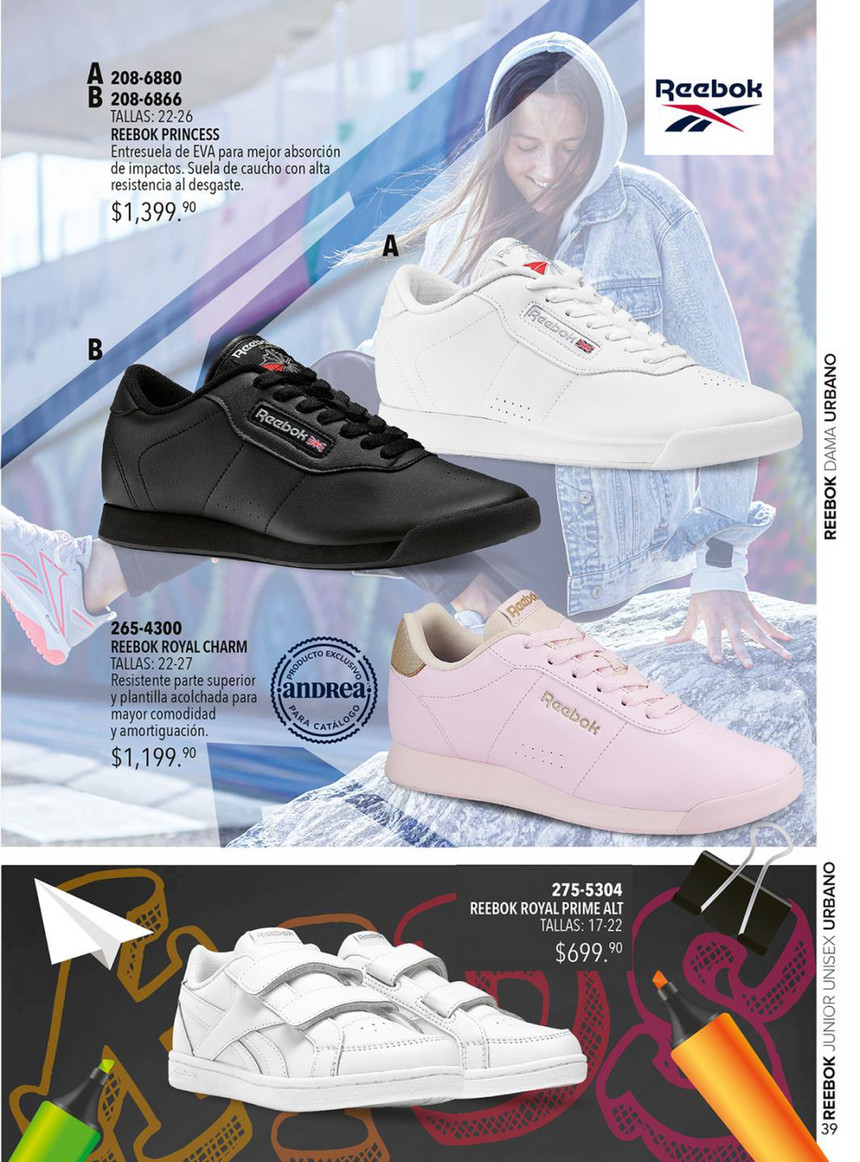 Tenis reebok best sale catalogo andrea