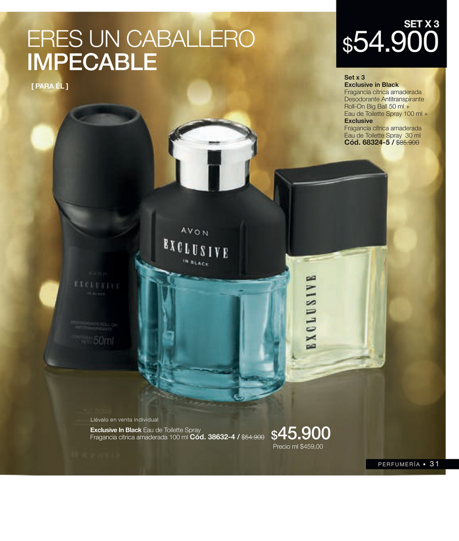 Colonia exclusive outlet de avon precio