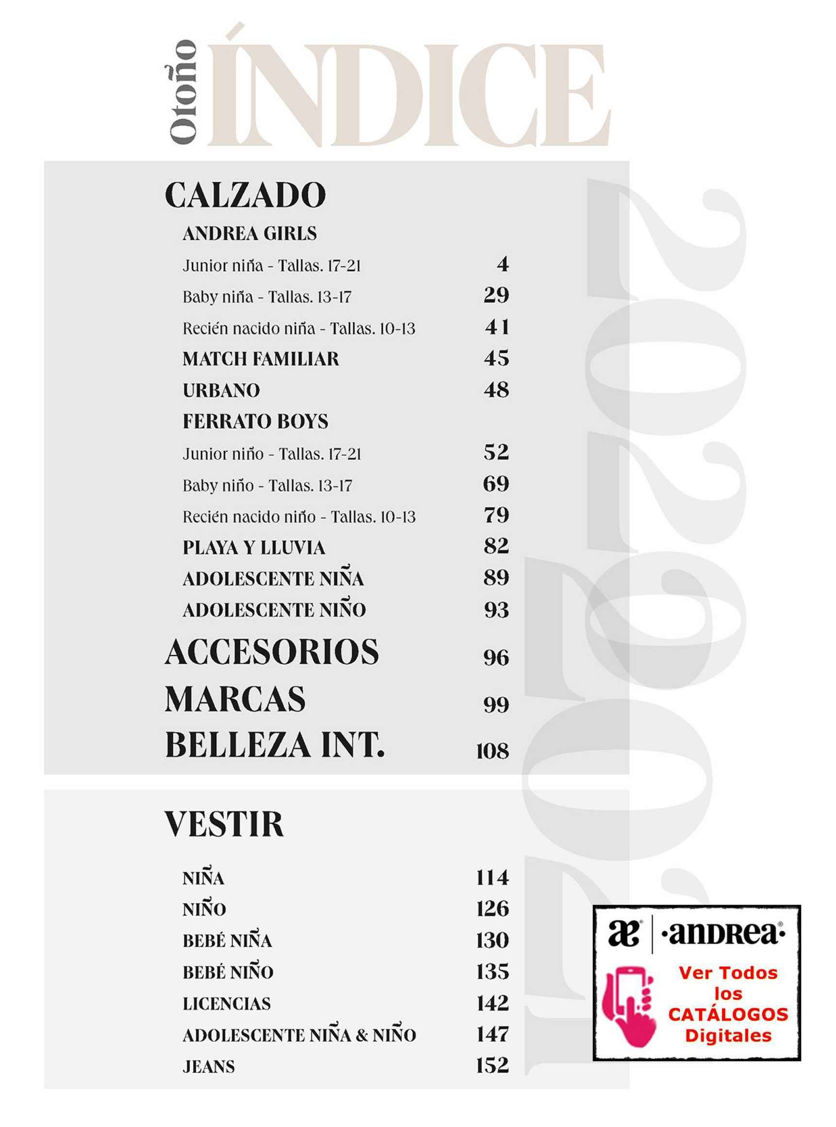 Catalogo niños andrea 2020 hot sale