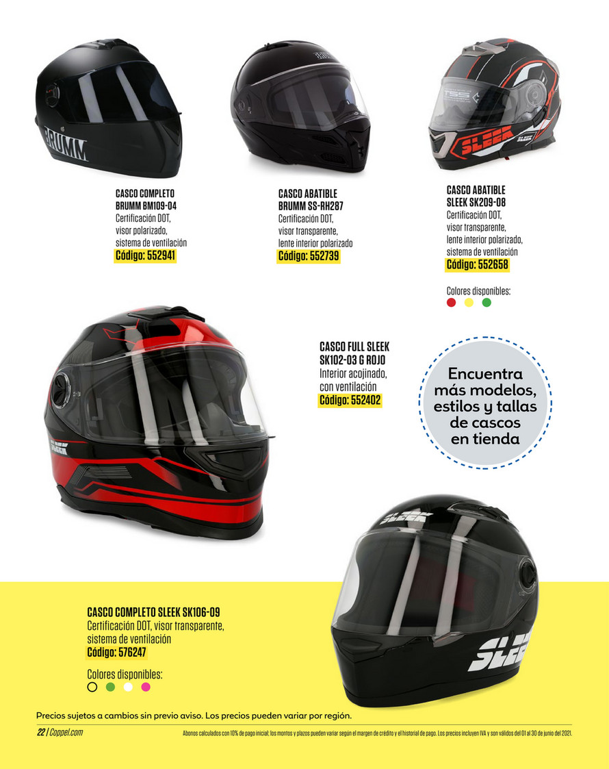 Casco brumm online abatible