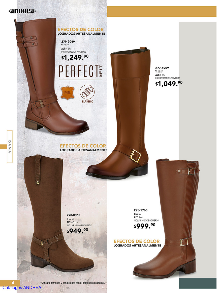 Catalogo de botas de fashion andrea