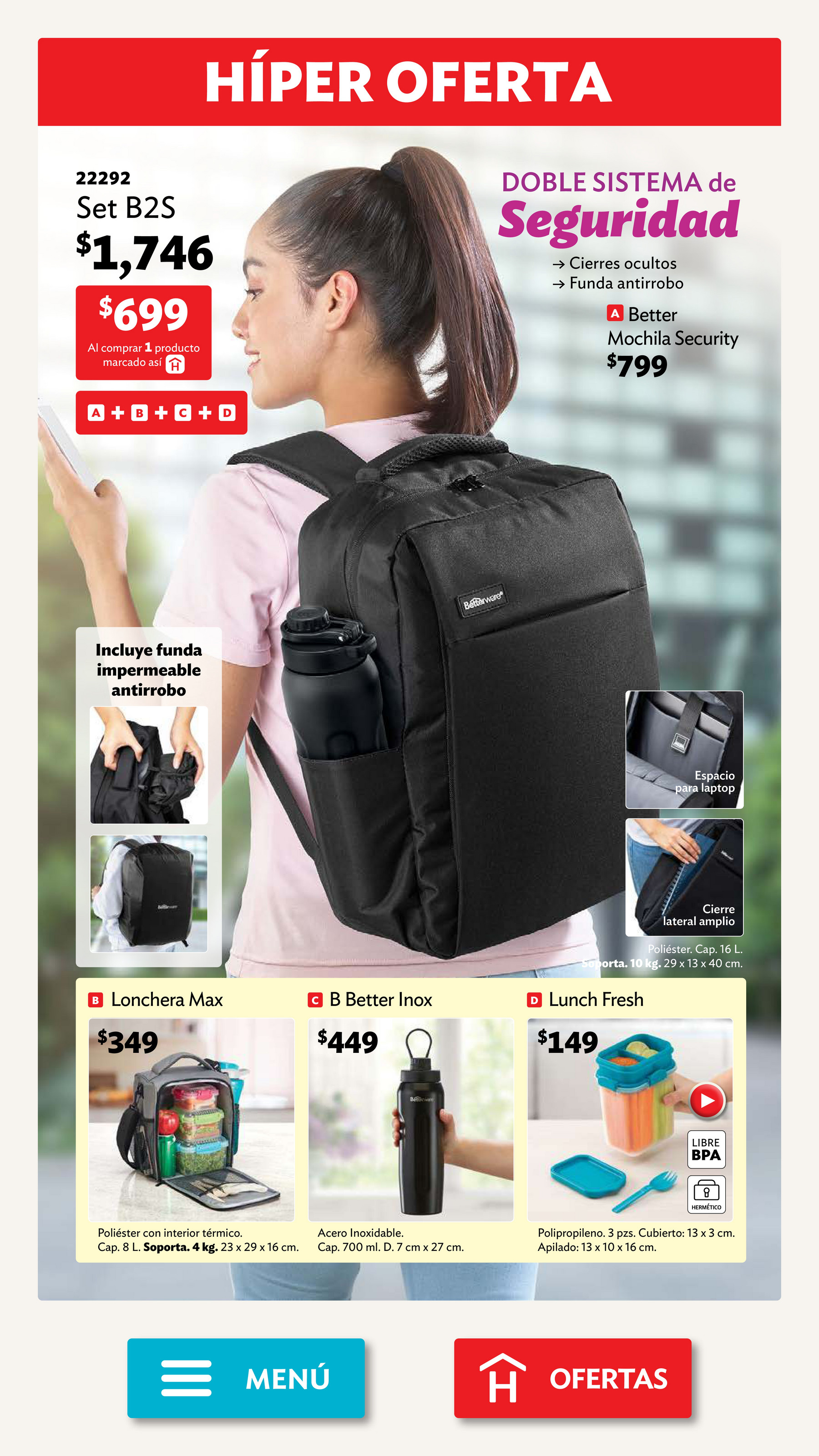 Mochila de seguridad cheap betterware