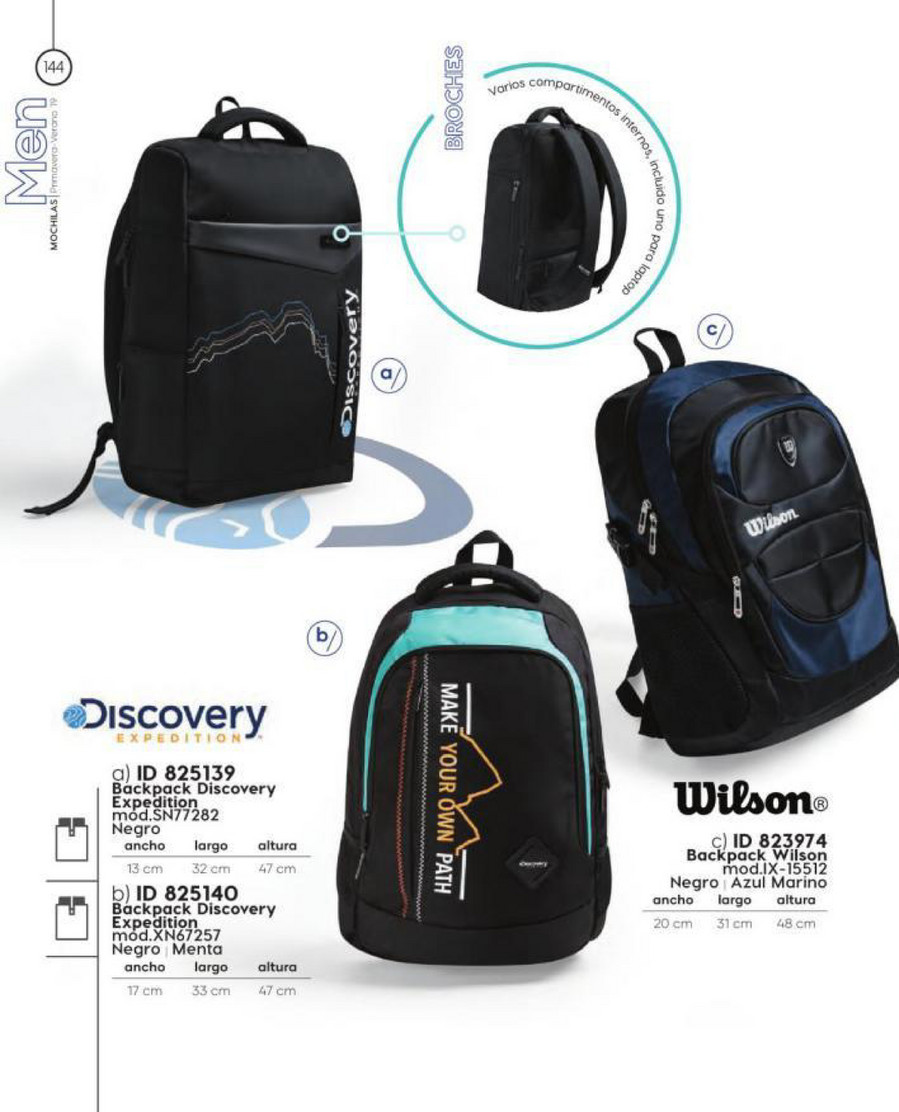 Mochila para laptop Discovery Expedition Backpack Negra SN77282