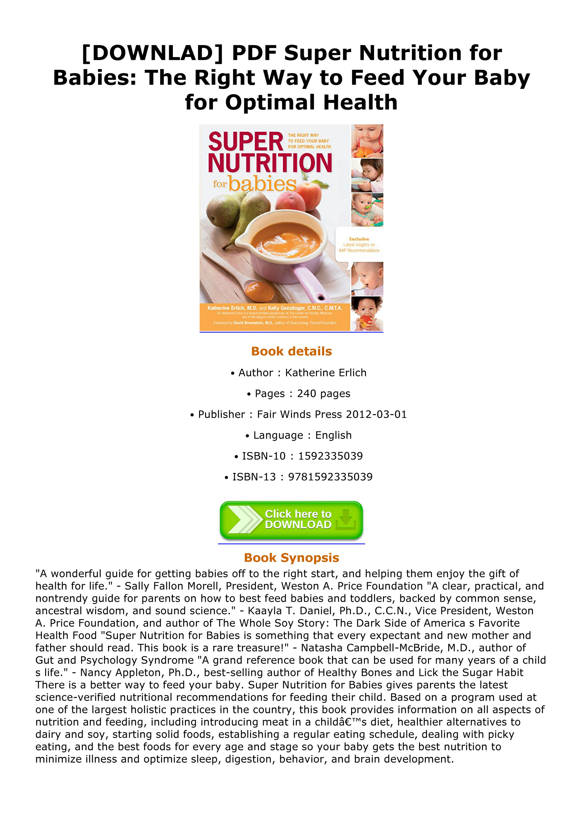 super nutrition for babies