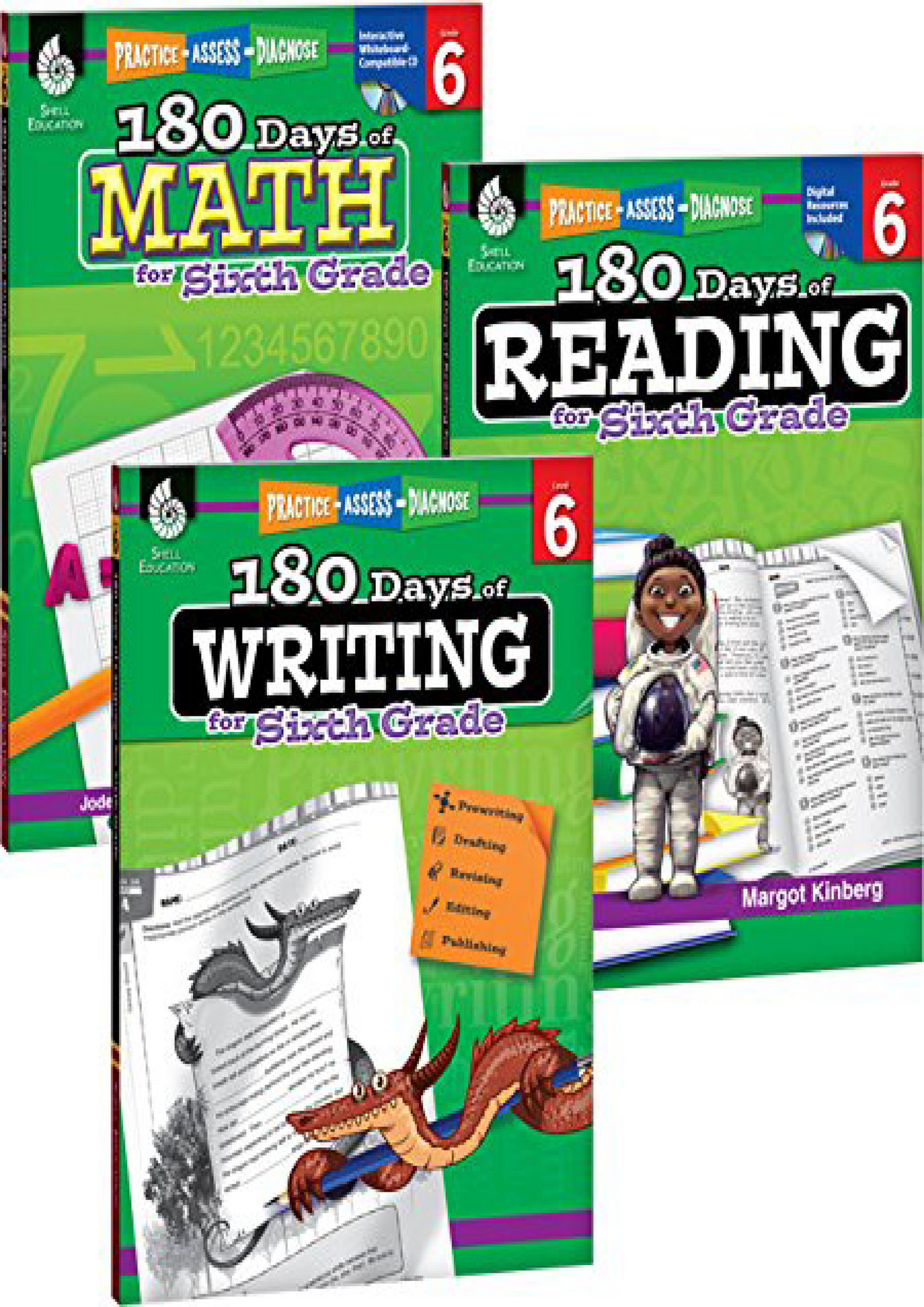 Jenkins BOOK - 180 Days of Practice for Sixth Grade Set of 3 6th Grade ...