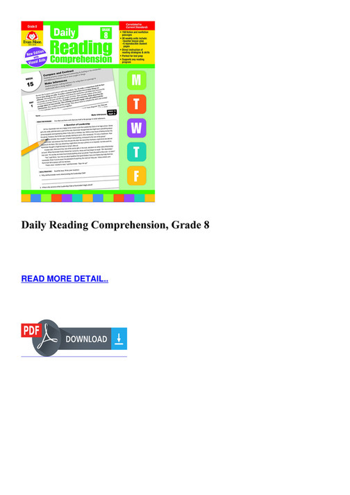 Jenkins BOOK - Daily Reading Comprehension Grade 8 - Page 1 - Created ...