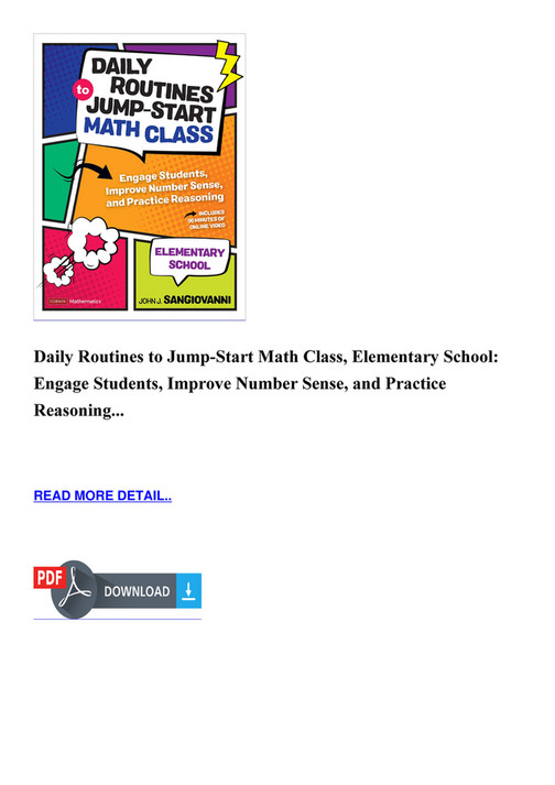 Jenkins BOOK - Daily Routines to Jump Start Math Class Elementary ...