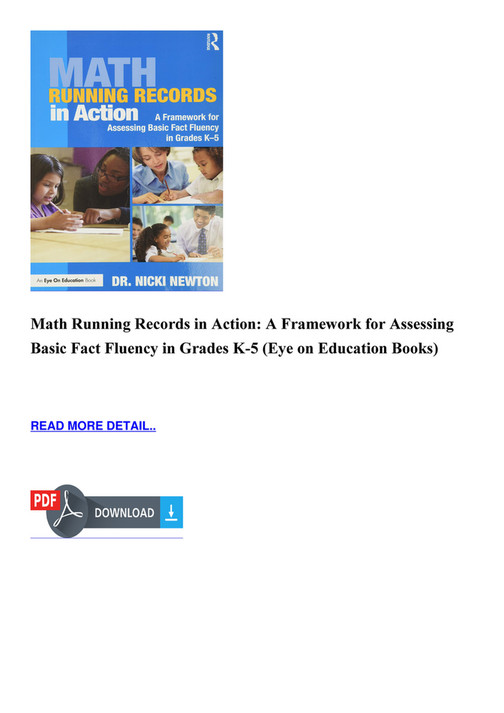 Running Record Math Fact Fluency Jenkins BOOK - Math Running Records in Action A Framework for Assessing ...