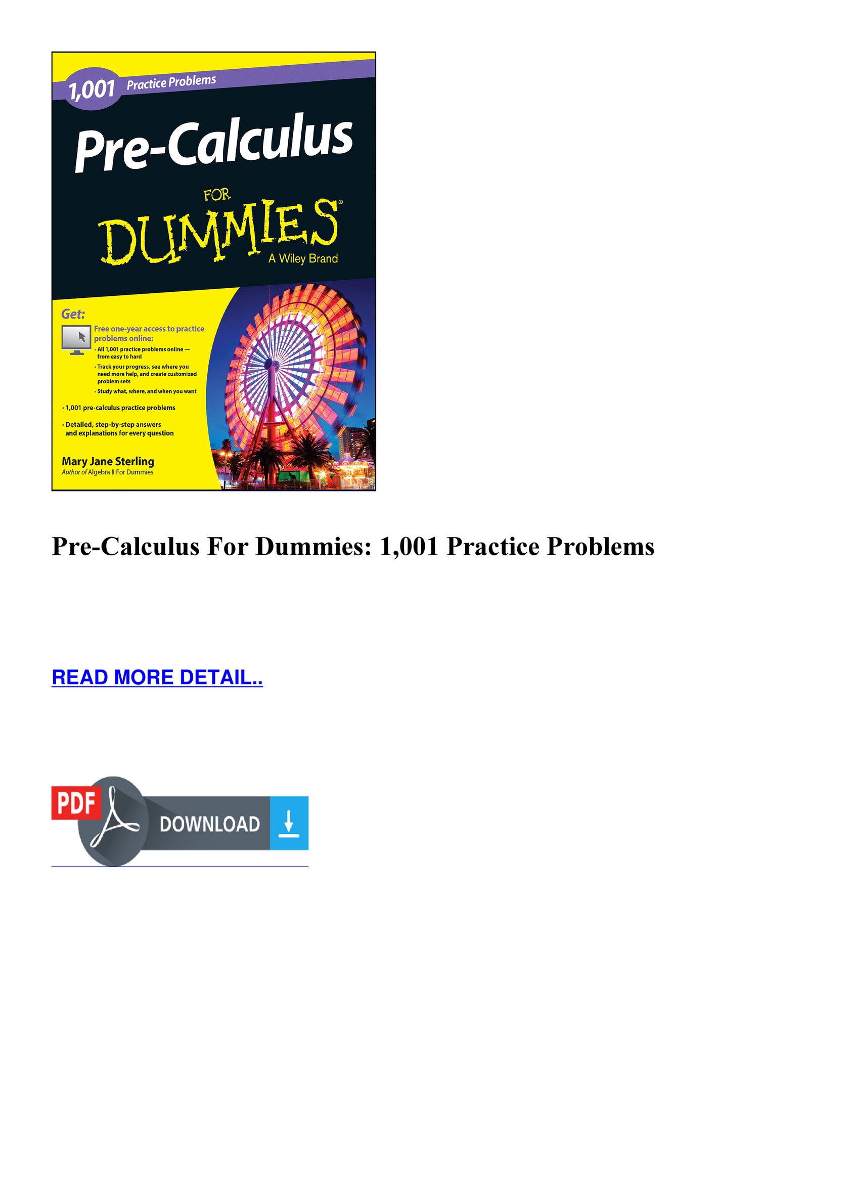 precalc for dummies pdf precalc for dummies pdf