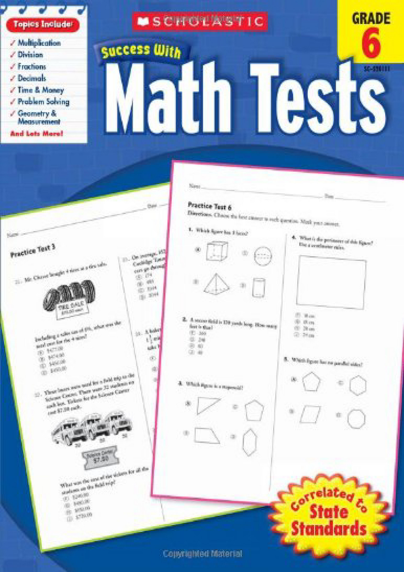 Jenkins BOOK - Scholastic Success with Math Tests Grade 6 Scholastic ...