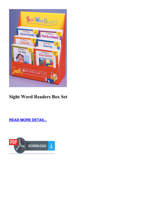 Jenkins BOOK - Sight Word Readers Box Set - Page 1 - Created with ...