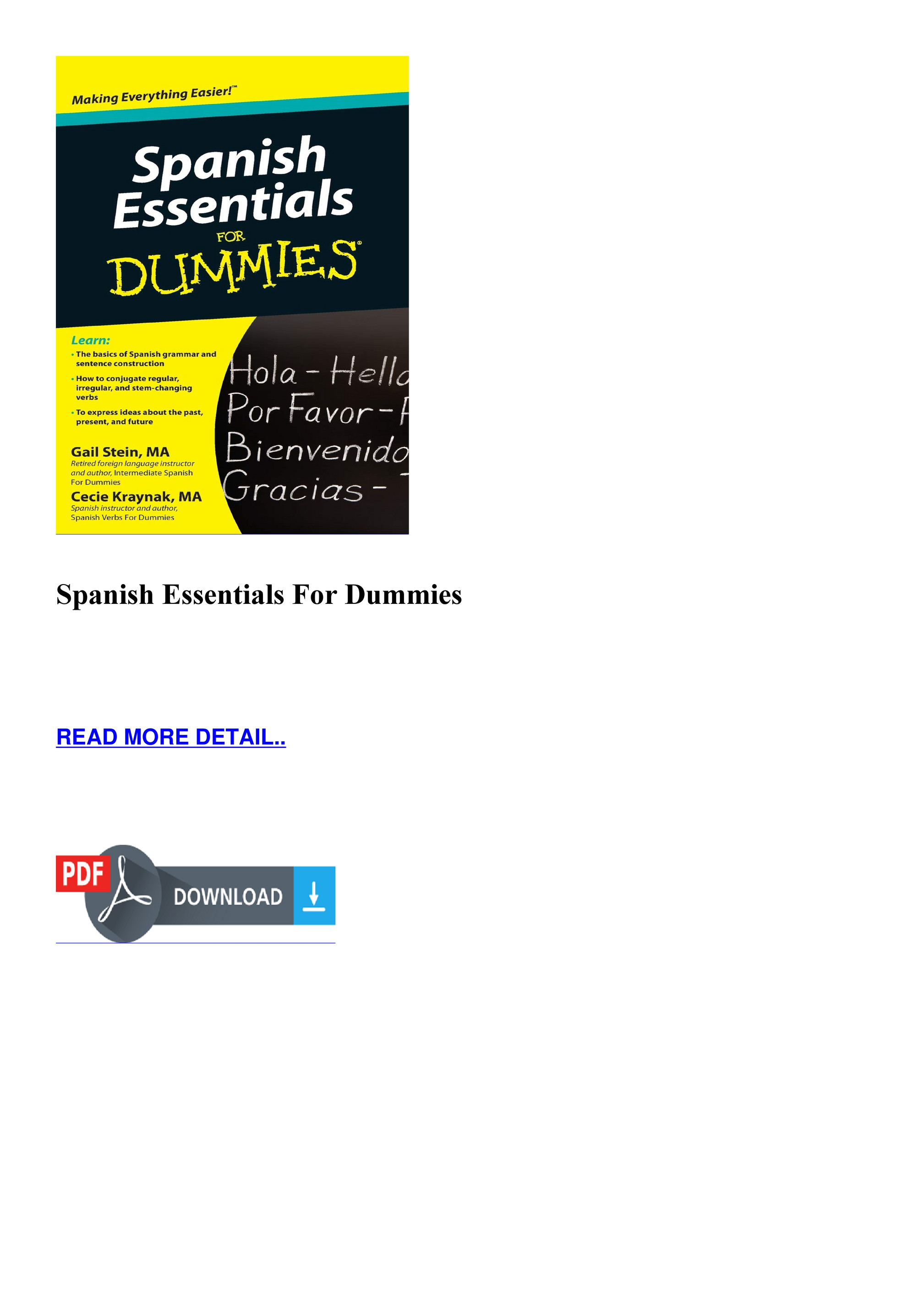 basic spanish for dummies pdf basic spanish for dummies pdf