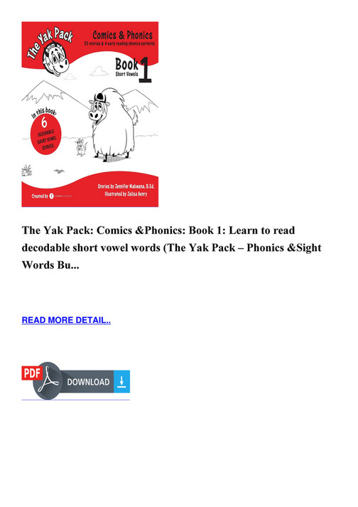 Jenkins BOOK - The Yak Pack Comics Phonics Book 1 Learn to read ...