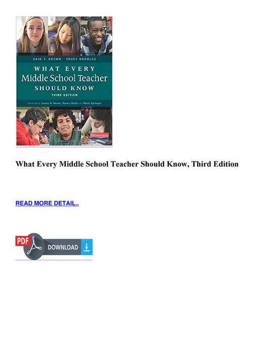 Jenkins BOOK - What Every Middle School Teacher Should Know Third ...