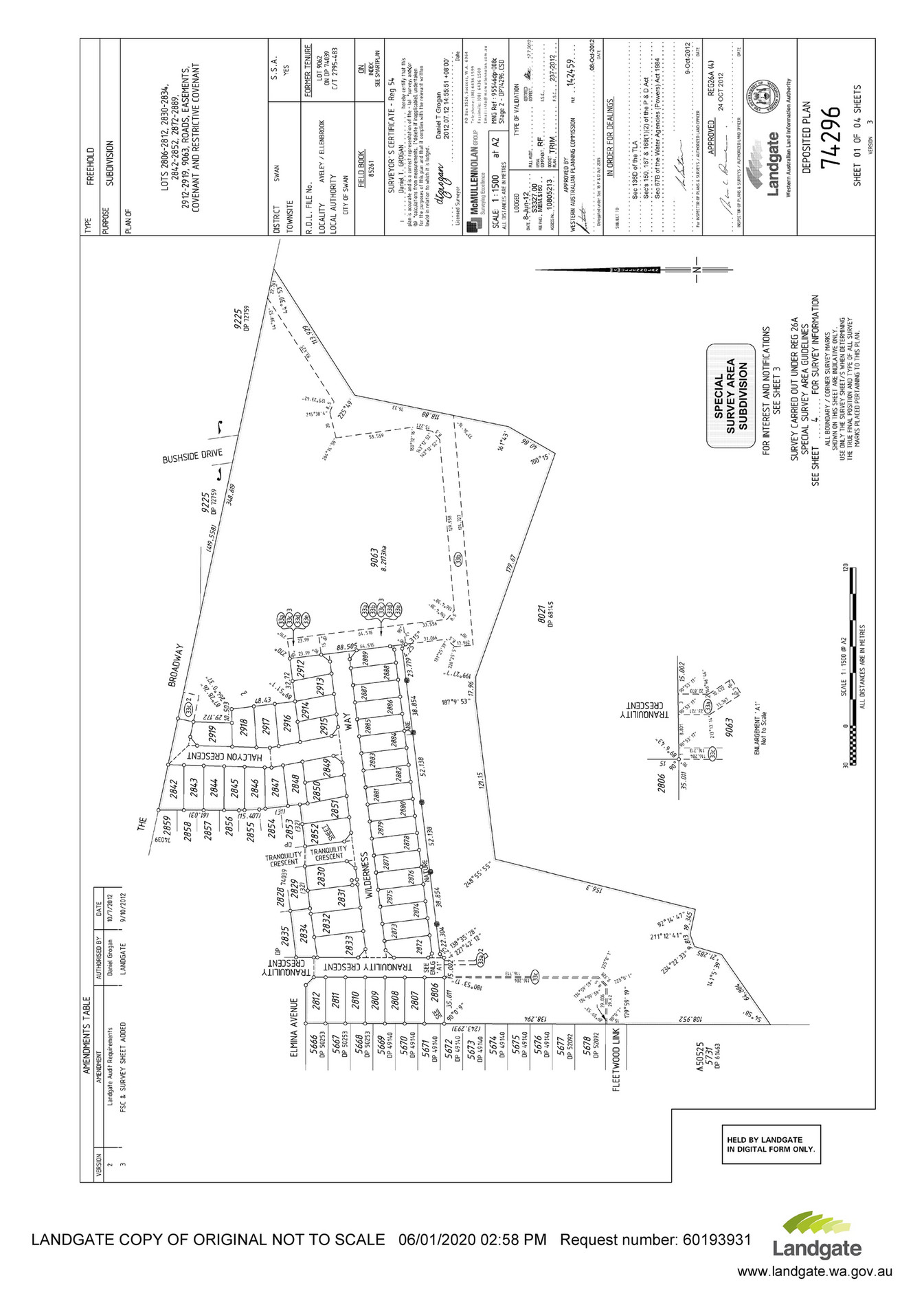 Abel Property DepositedPlan74296 Page 1 Created with